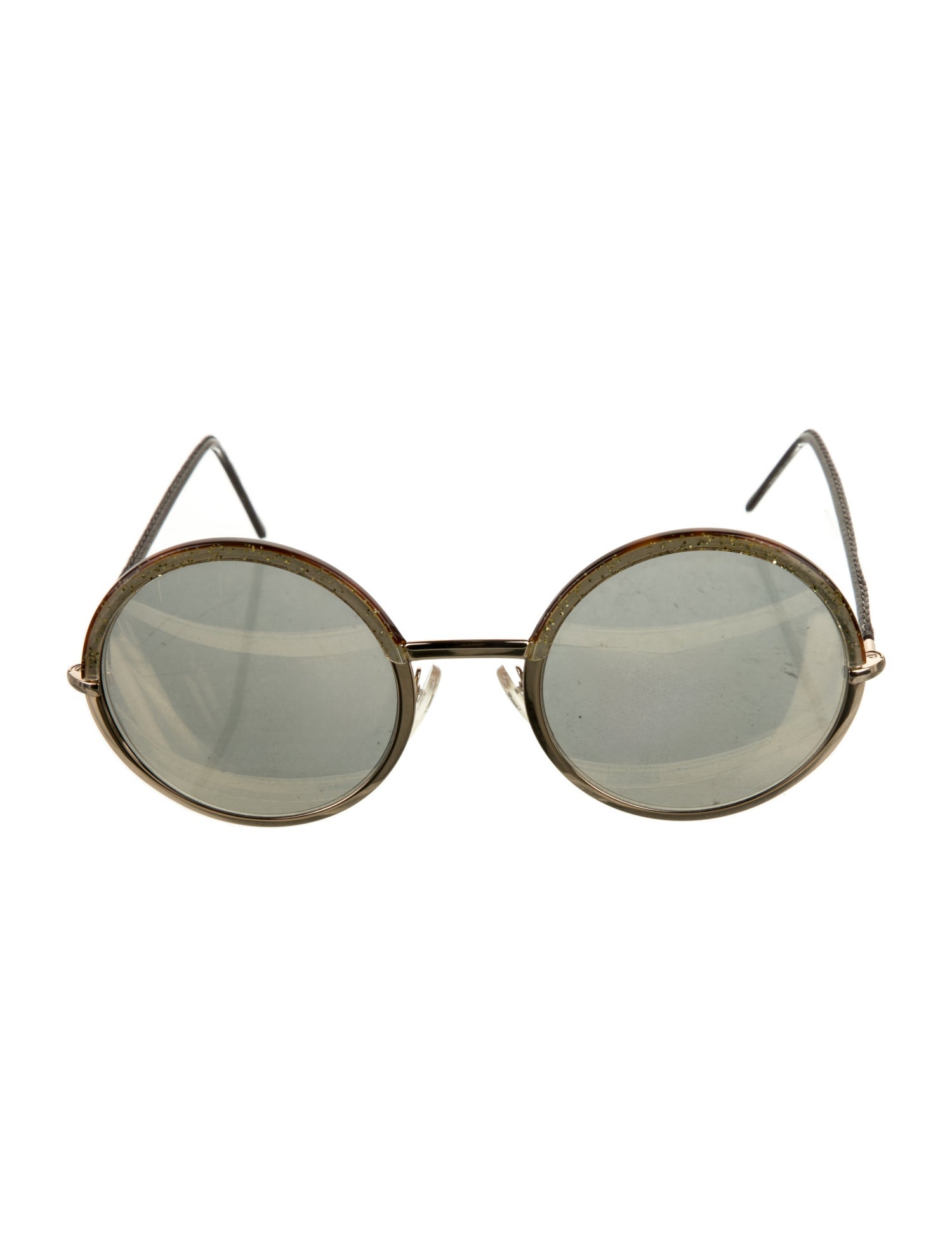 Cutler and Gross Round Mirrored Sunglasses