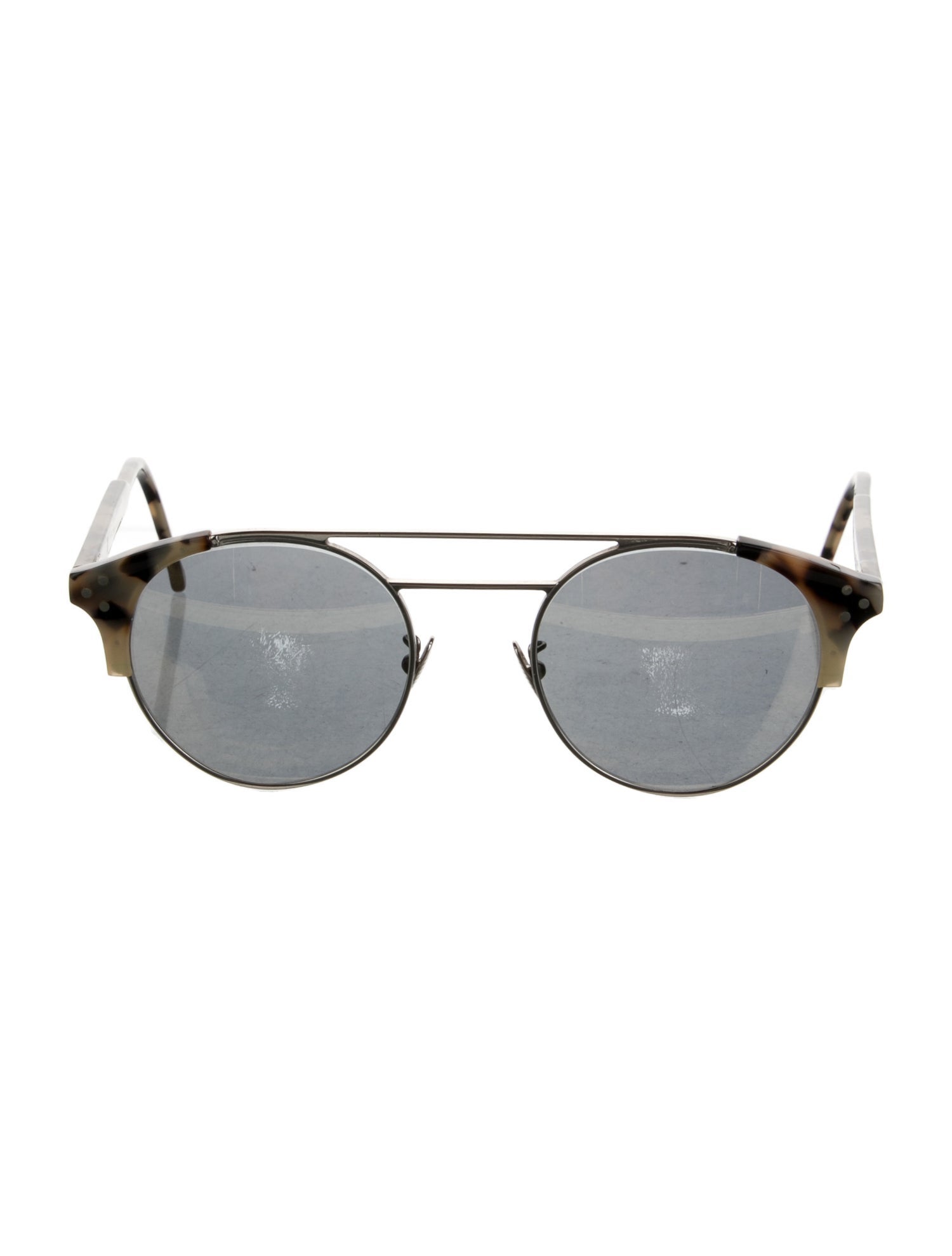 Cutler and Gross Round Mirrored Sunglasses