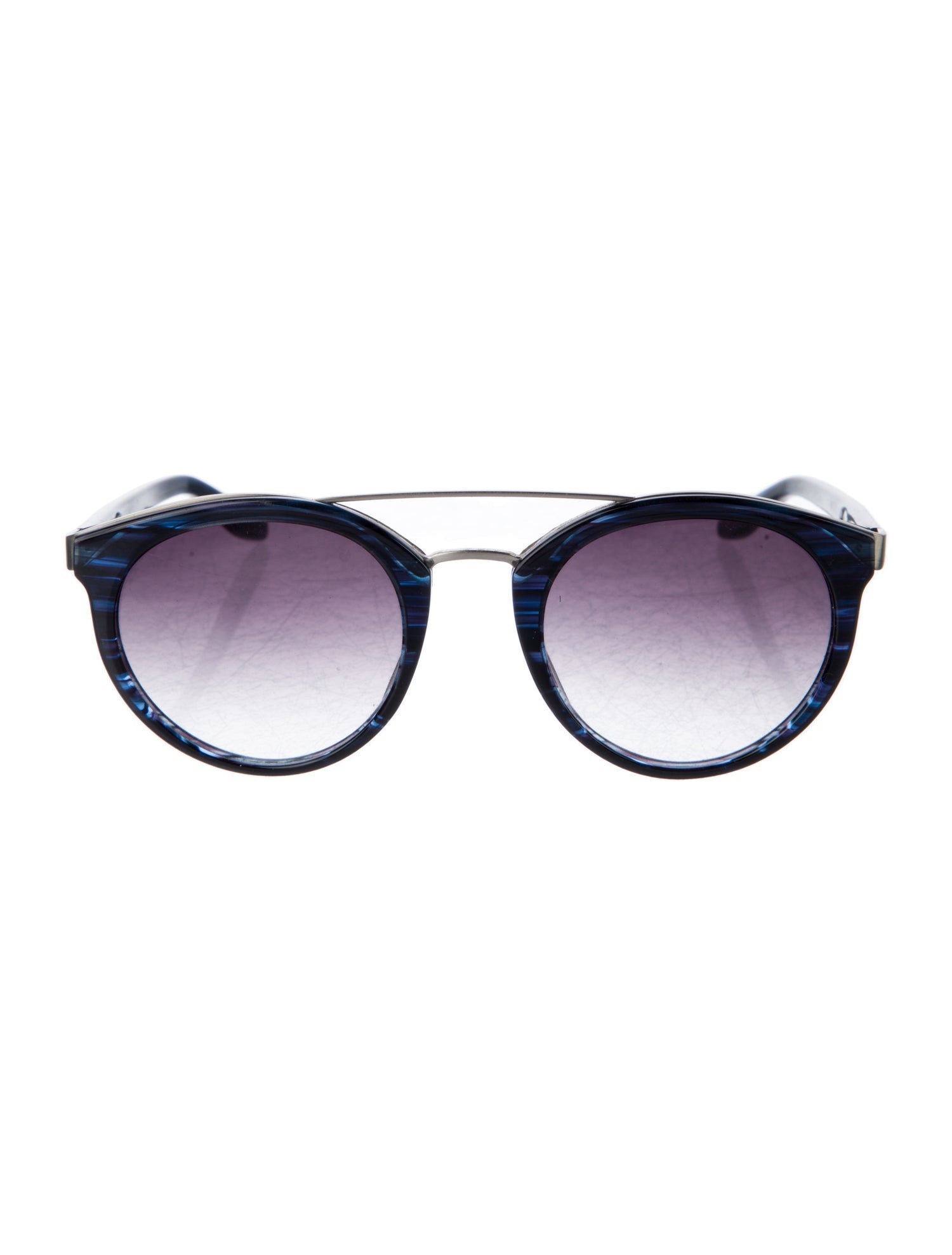 Barton Perreira Round Gradient Sunglasses