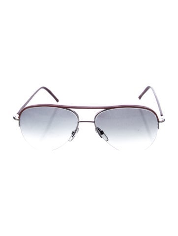 Pre-owned Cutler And Gross Aviator Gradient Sunglasses In Silver