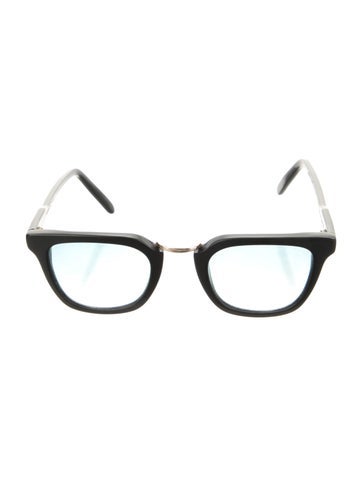 Pre-owned Cutler And Gross Square Clear Sunglasses In Black