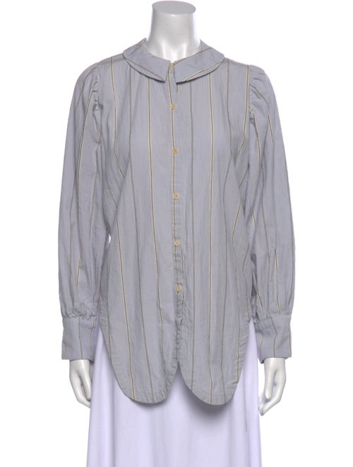 Emma Rothkopf Striped Long Sleeve Button-Up Top