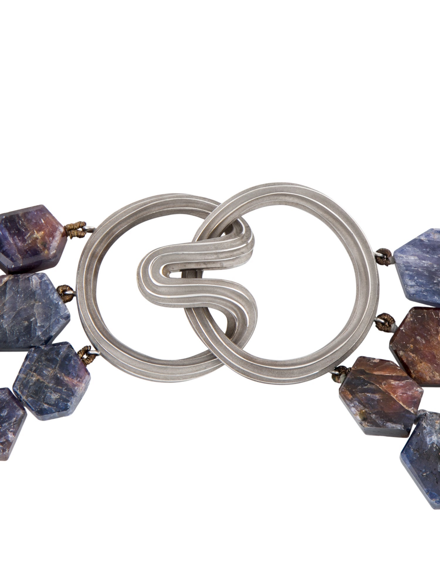 Christopher Walling 18K Sapphire & Ruby Bead Multistrand Necklace