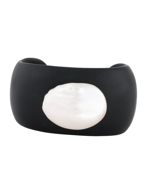 Christopher Walling 18K Pearl & Agate Cuff Bracelet