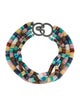 Christopher Walling Multi Stone Frosted Disc Necklace
