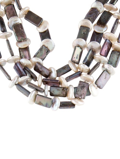 Christopher Walling 18K Pearl Multi-Strand Collar Necklace