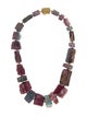 Christopher Walling 18K Tourmaline & Diamond Bead Strand Necklace
