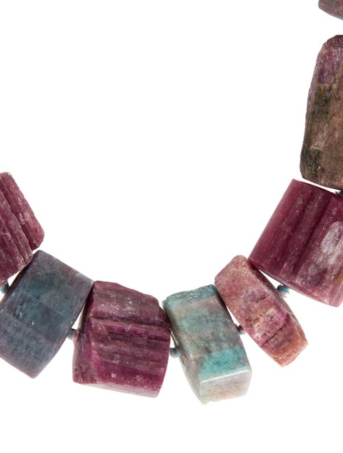 Christopher Walling 18K Tourmaline & Diamond Bead Strand Necklace