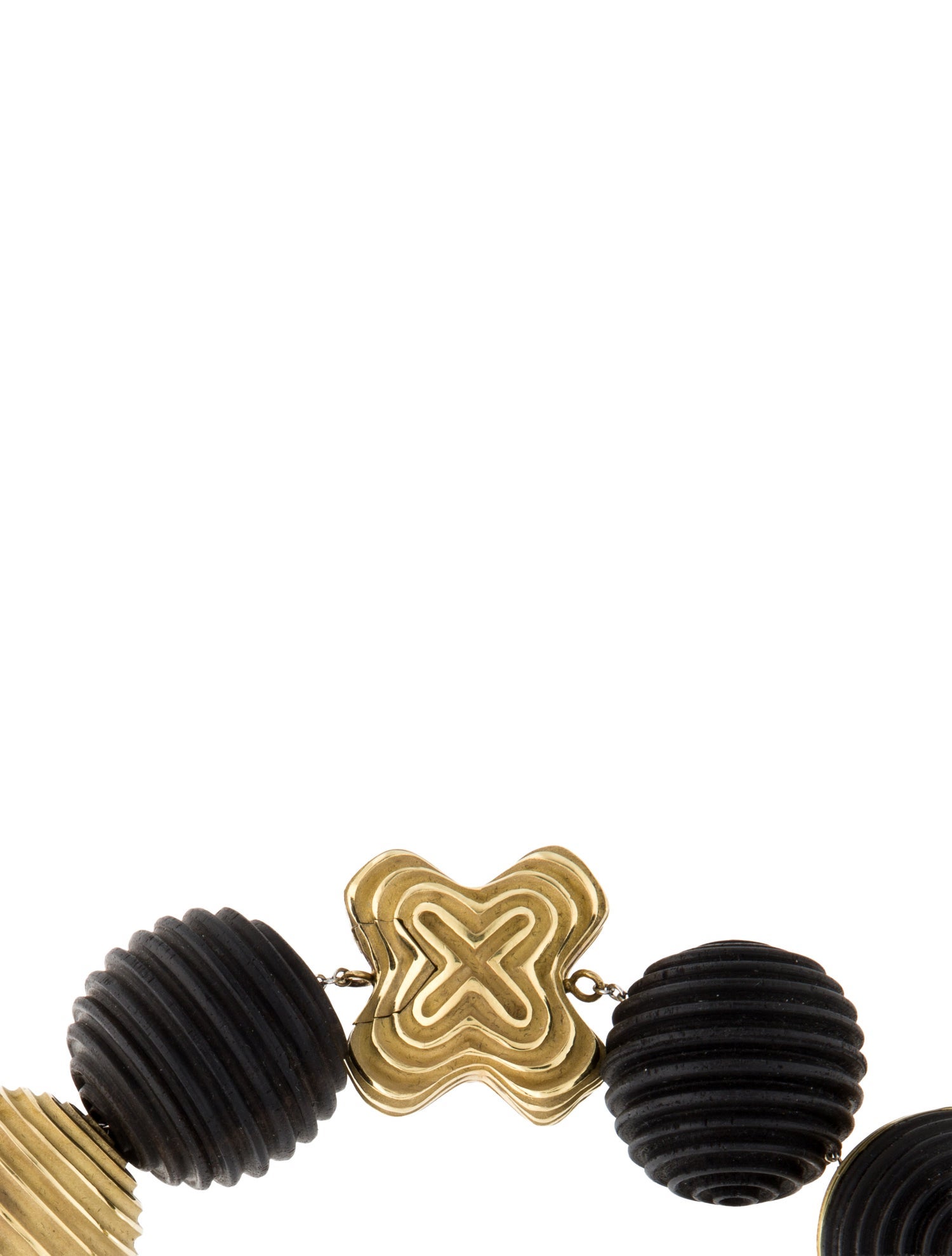 Christopher Walling 18K Ebony Wood Bead Strand Necklace