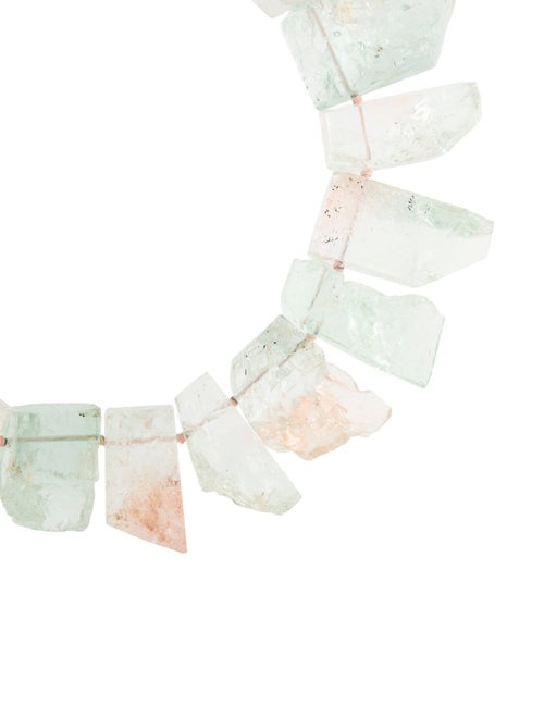 Christopher Walling 18K Morganite, Aquamarine & Diamond Collar Necklace