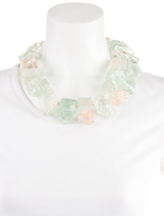 Christopher Walling 18K Morganite, Aquamarine & Diamond Collar Necklace