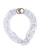Christopher Walling 18K Mother of Pearl & Blue Agate Beaded Multi-Strand Necklace