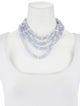 Christopher Walling 18K Mother of Pearl & Blue Agate Beaded Multi-Strand Necklace