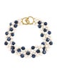 Christopher Walling 18K Pearl & Kyanite Multistrand Necklace
