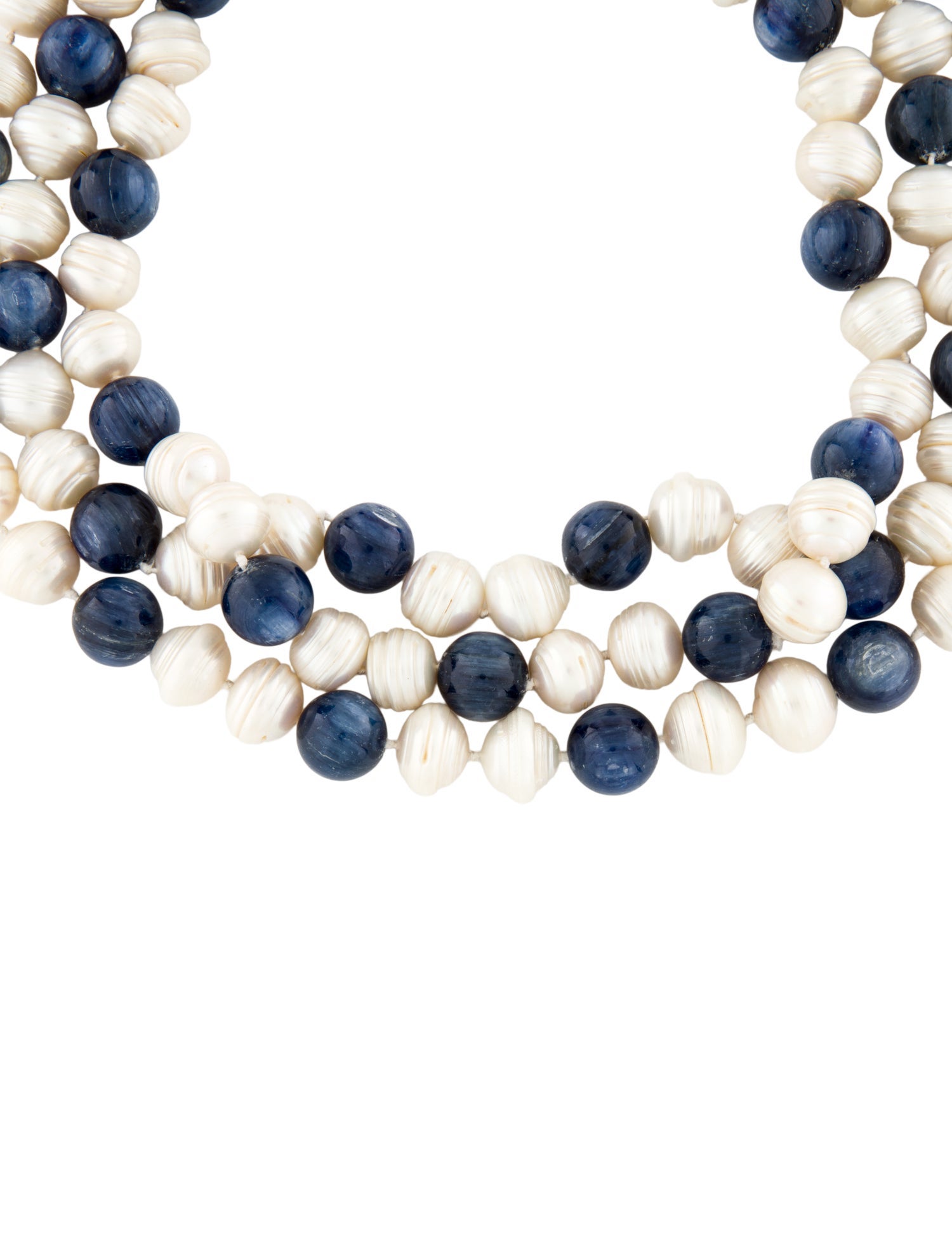 Christopher Walling 18K Pearl & Kyanite Multistrand Necklace