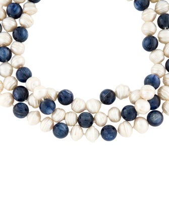 Christopher Walling 18K Pearl & Kyanite Multistrand Necklace