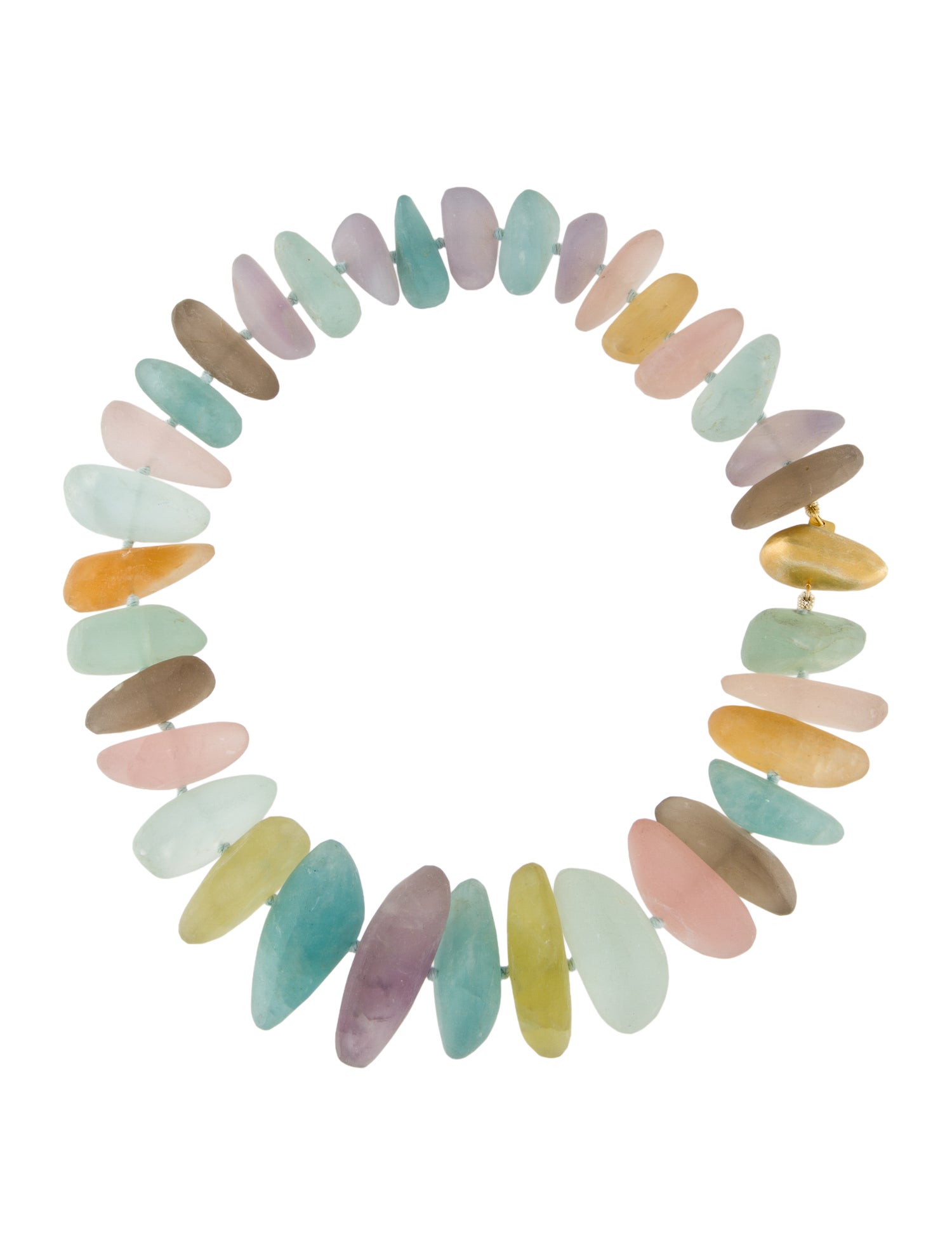 Christopher Walling Tumbled Multistone Collar Necklace