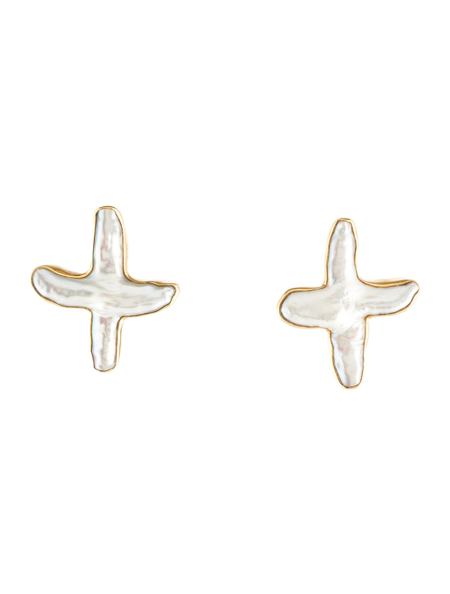 Christopher Walling 18K Pearl X Earclips