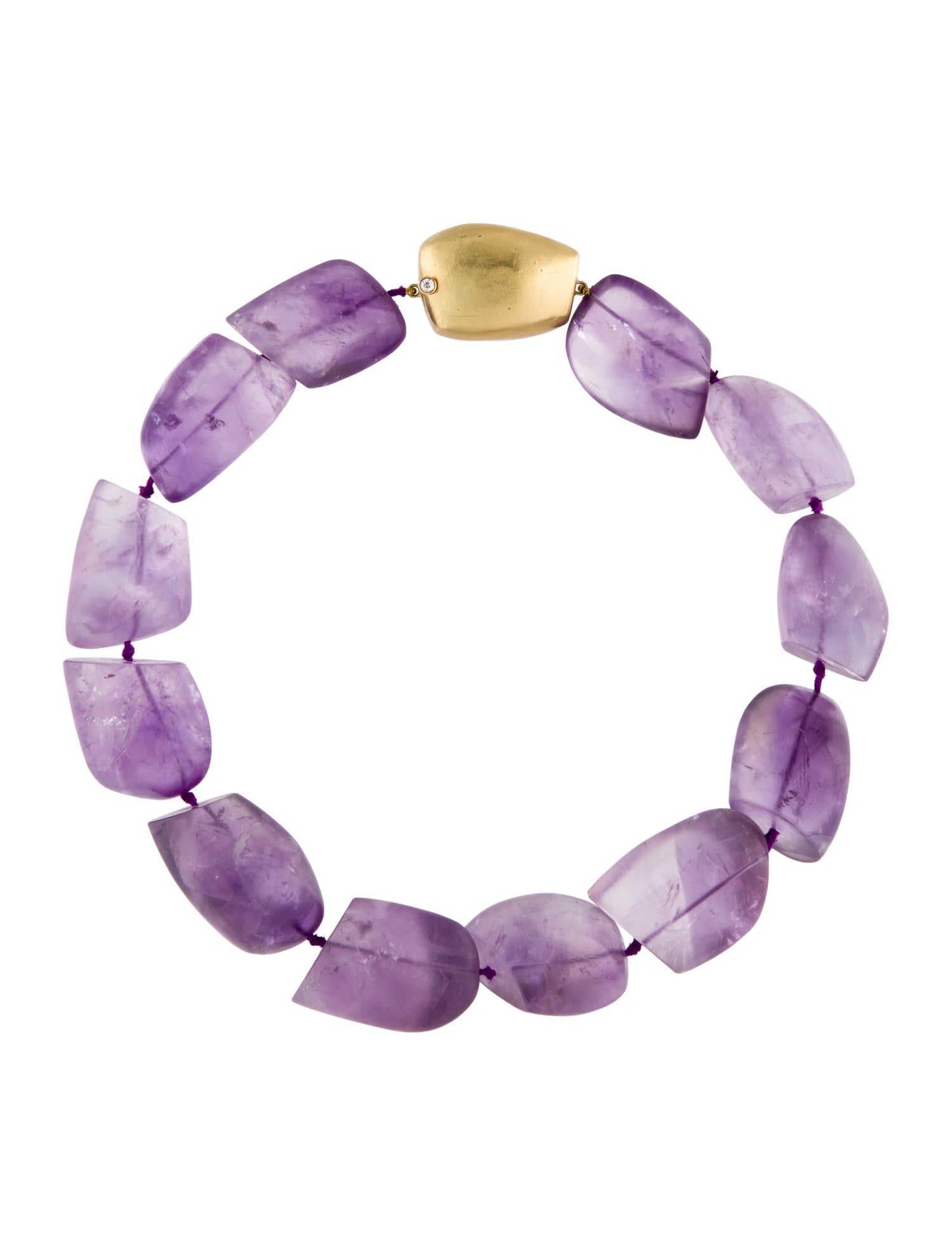 Christopher Walling 18K Amethyst Collar Necklace