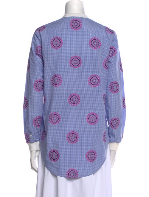 Ç x Façonnable Printed Crew Neck Button-Up Top
