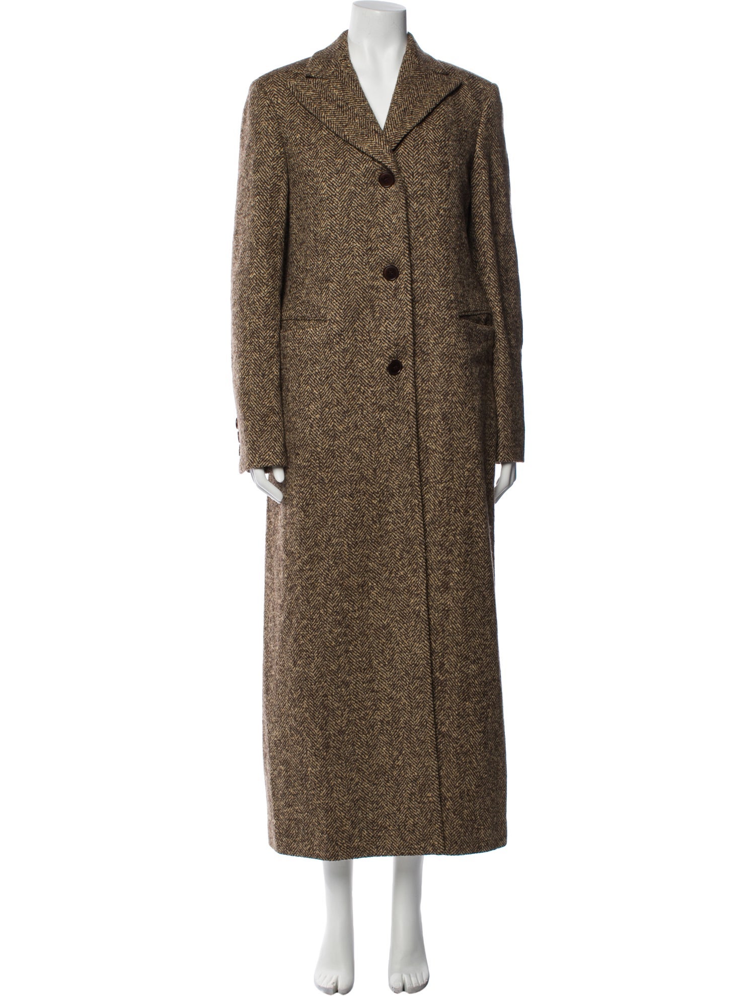 Ç x Façonnable Cashmere Animal Print Faux Fur Coat