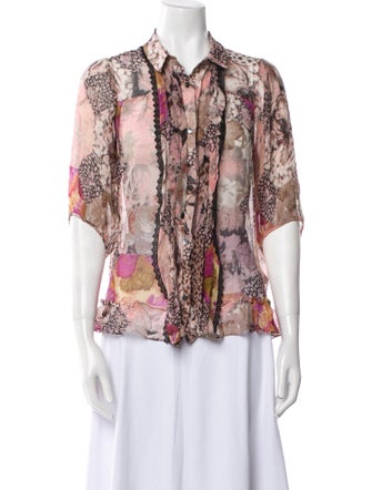 Coach x Kaffe Silk Floral Print Blouse