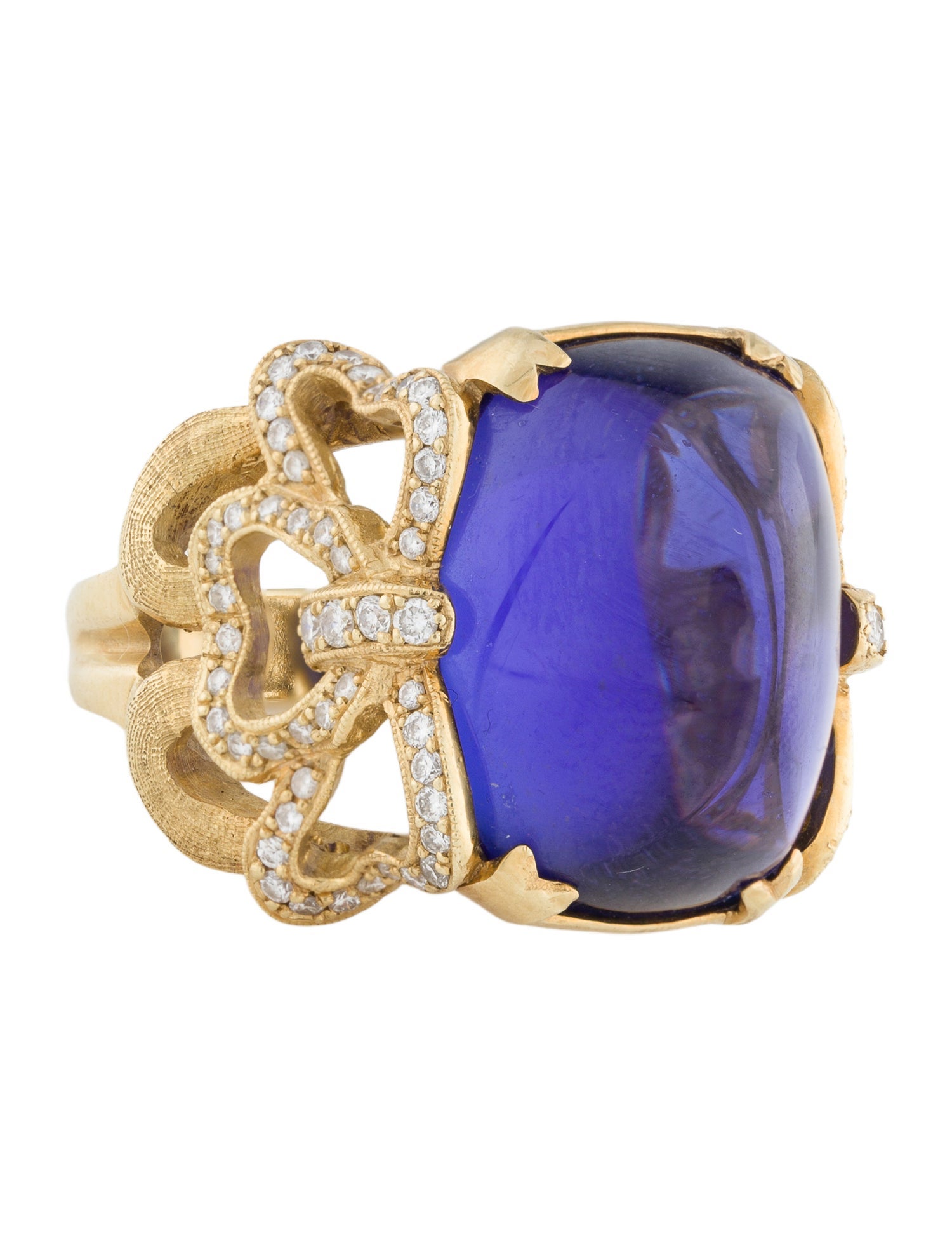 Cynthia Bach 18K Tanzanite & Diamond Cocktail Ring