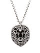 18K Diamond & Onyx Lion Bestiario Pendant Necklace image 1