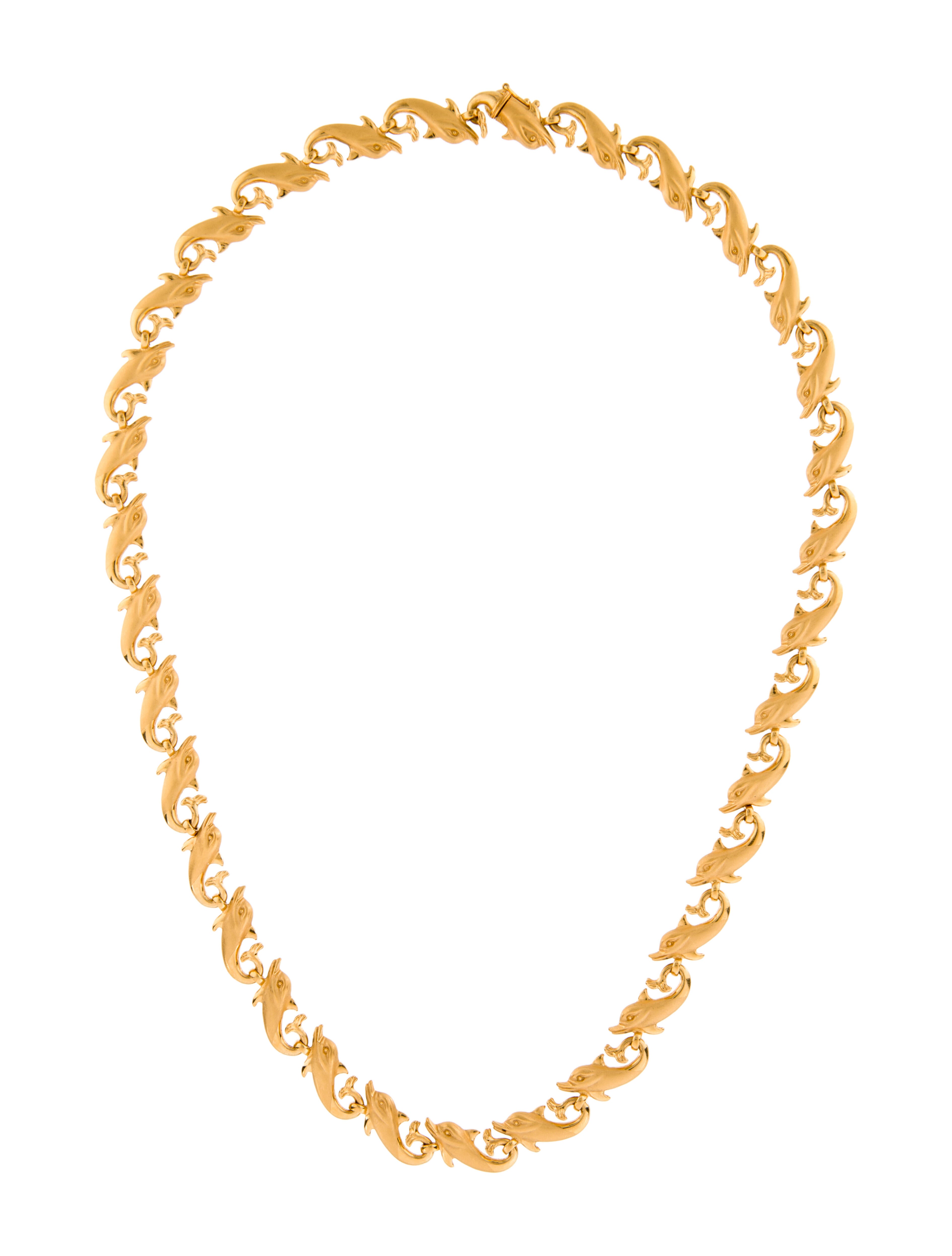 Carrera y Carrera 18K Dolphin Link Necklace