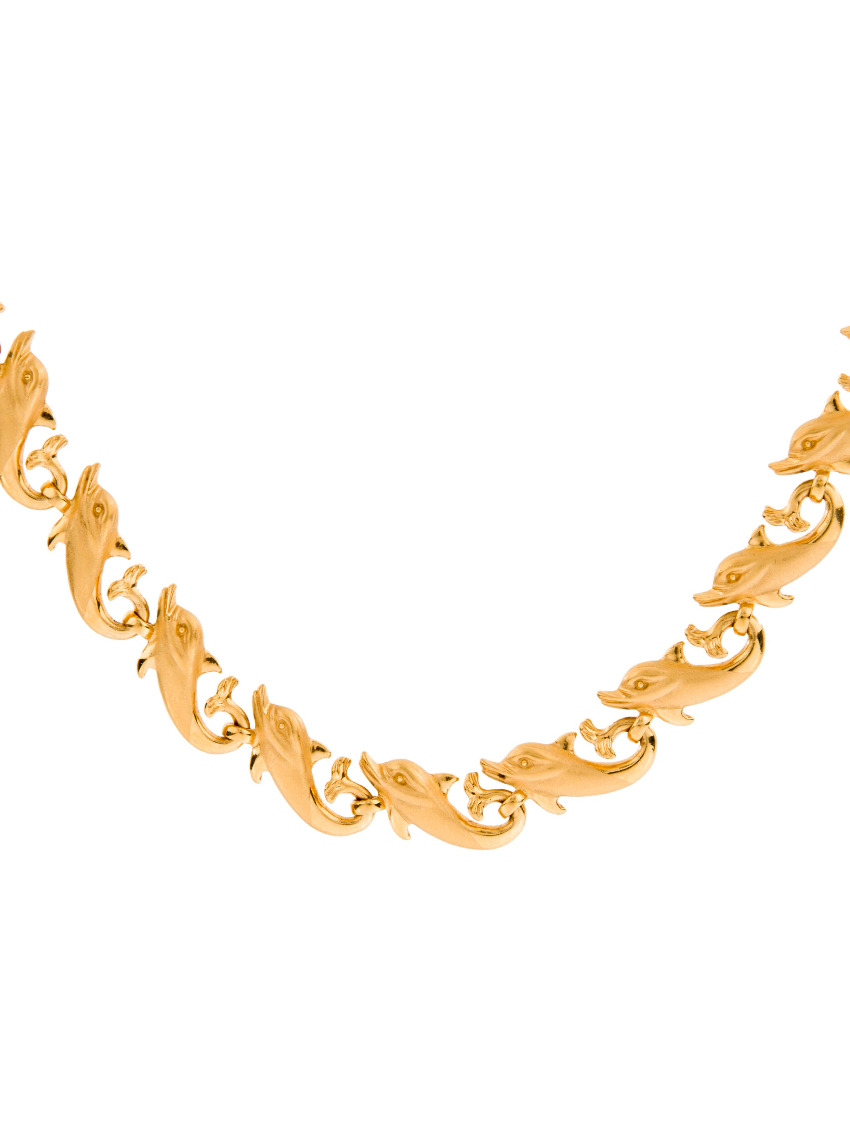 Carrera y Carrera 18K Dolphin Link Necklace