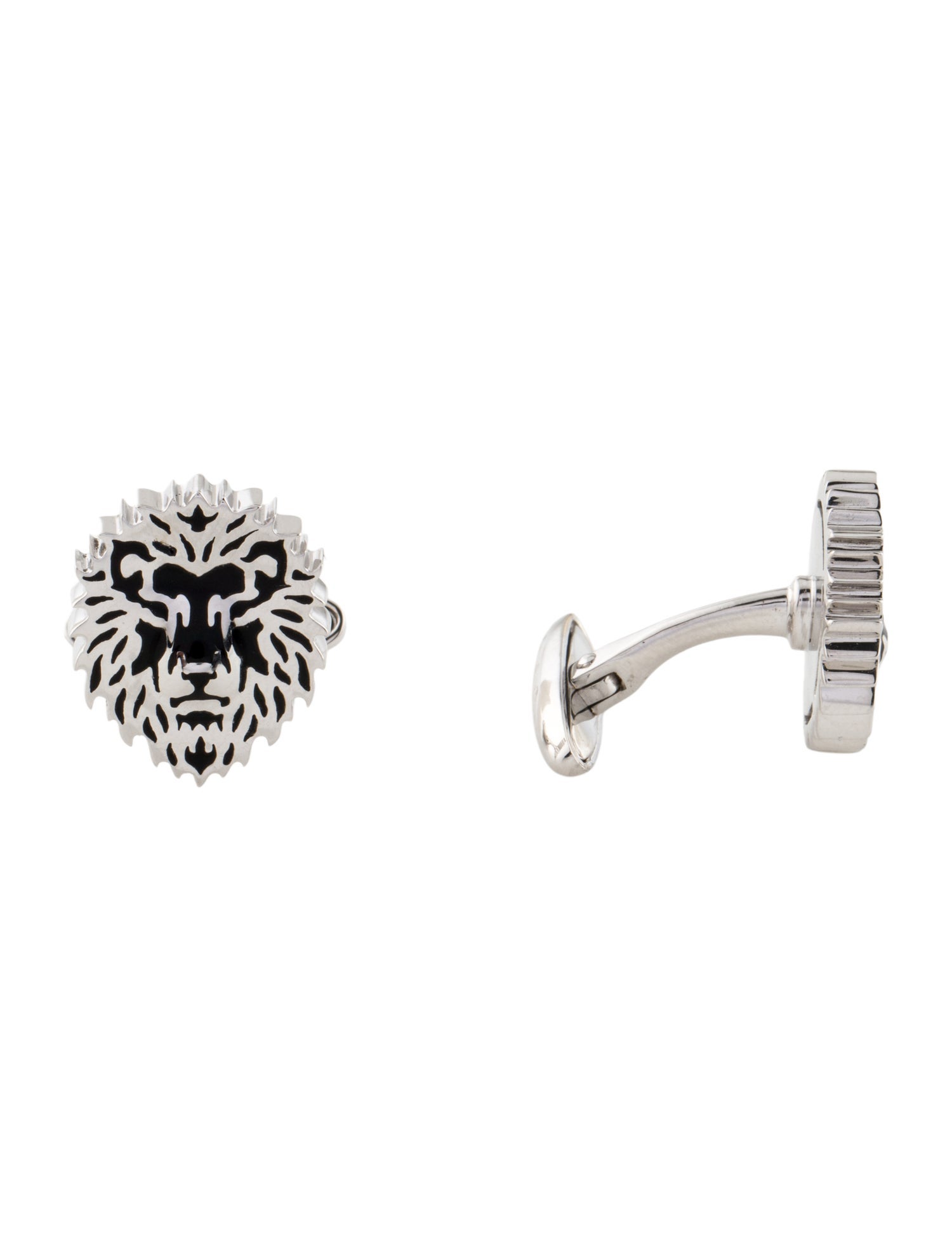 Carrera y Carrera 18K Enamel Lion Cufflinks