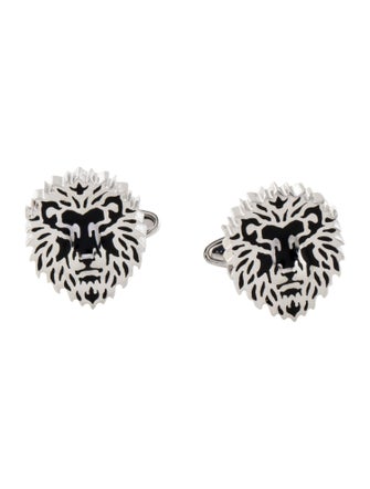 Carrera y Carrera 18K Enamel Lion Cufflinks