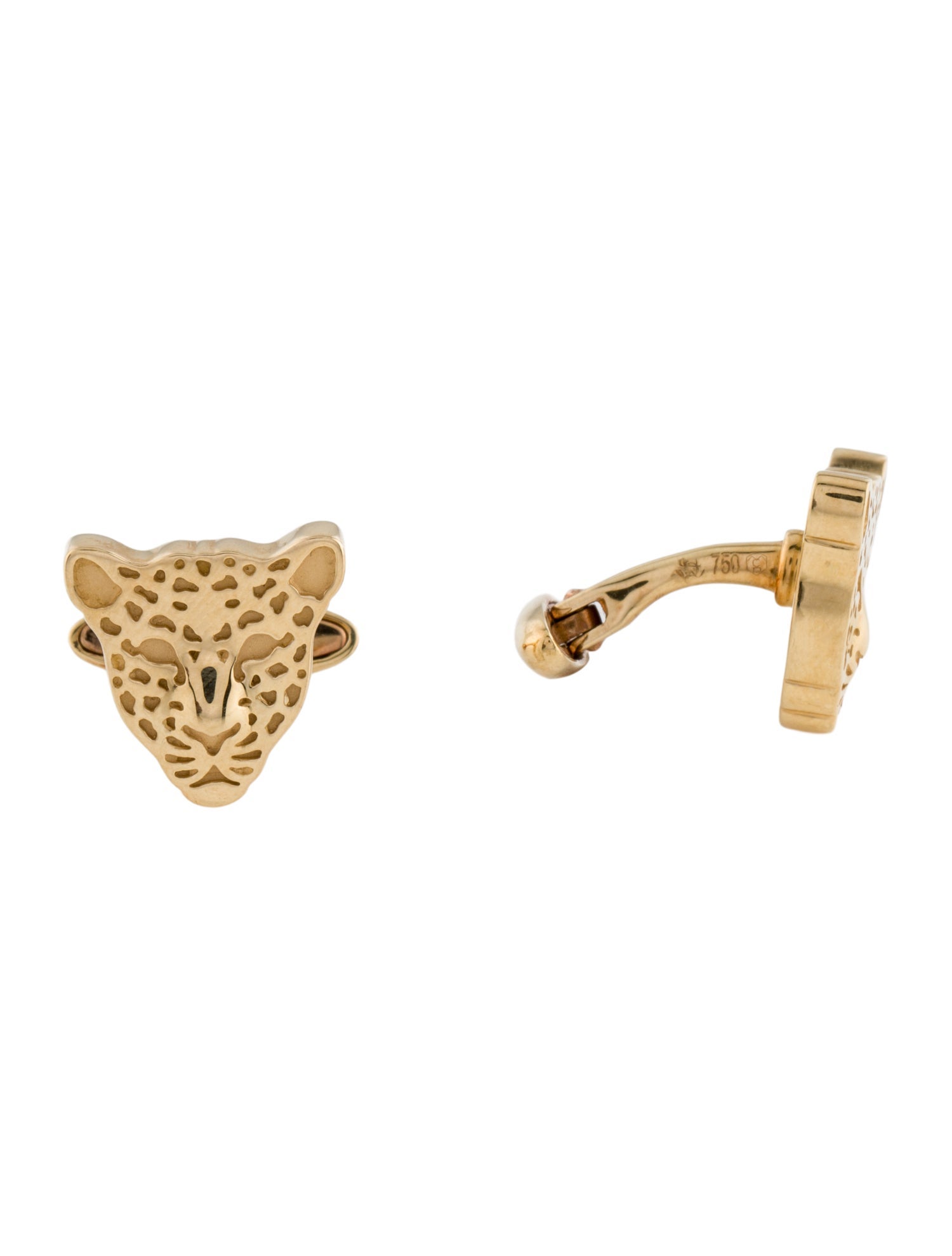Carrera y Carrera 18K Leopard Cufflinks