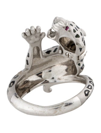 Carrera y Carrera 18K Ruby& Diamond Leopard Cocktail Ring