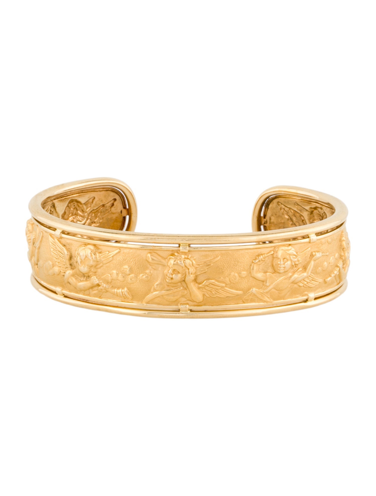 Carrera y Carrera 18K Cherub Cuff Bracelet