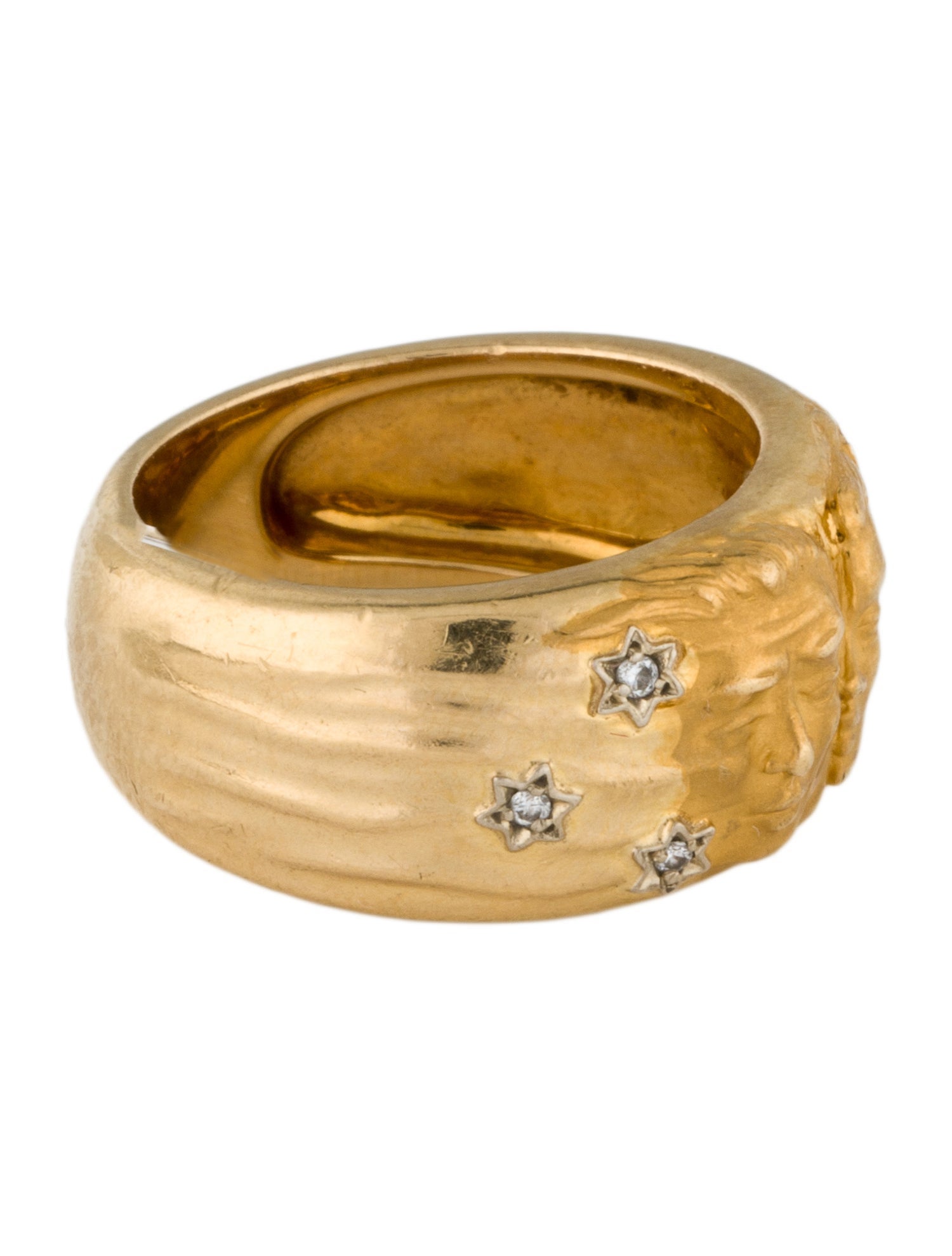 Carrera y Carrera 18K Diamond Faces Band