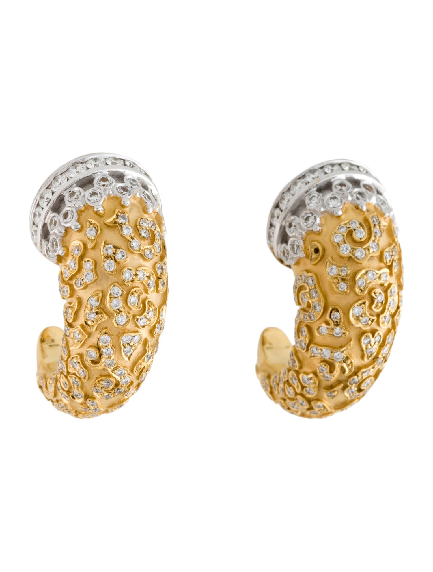 Carrera y Carrera Two-Tone Horn Shaped Earrings