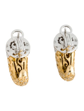Carrera y Carrera Two-Tone Horn Shaped Earrings