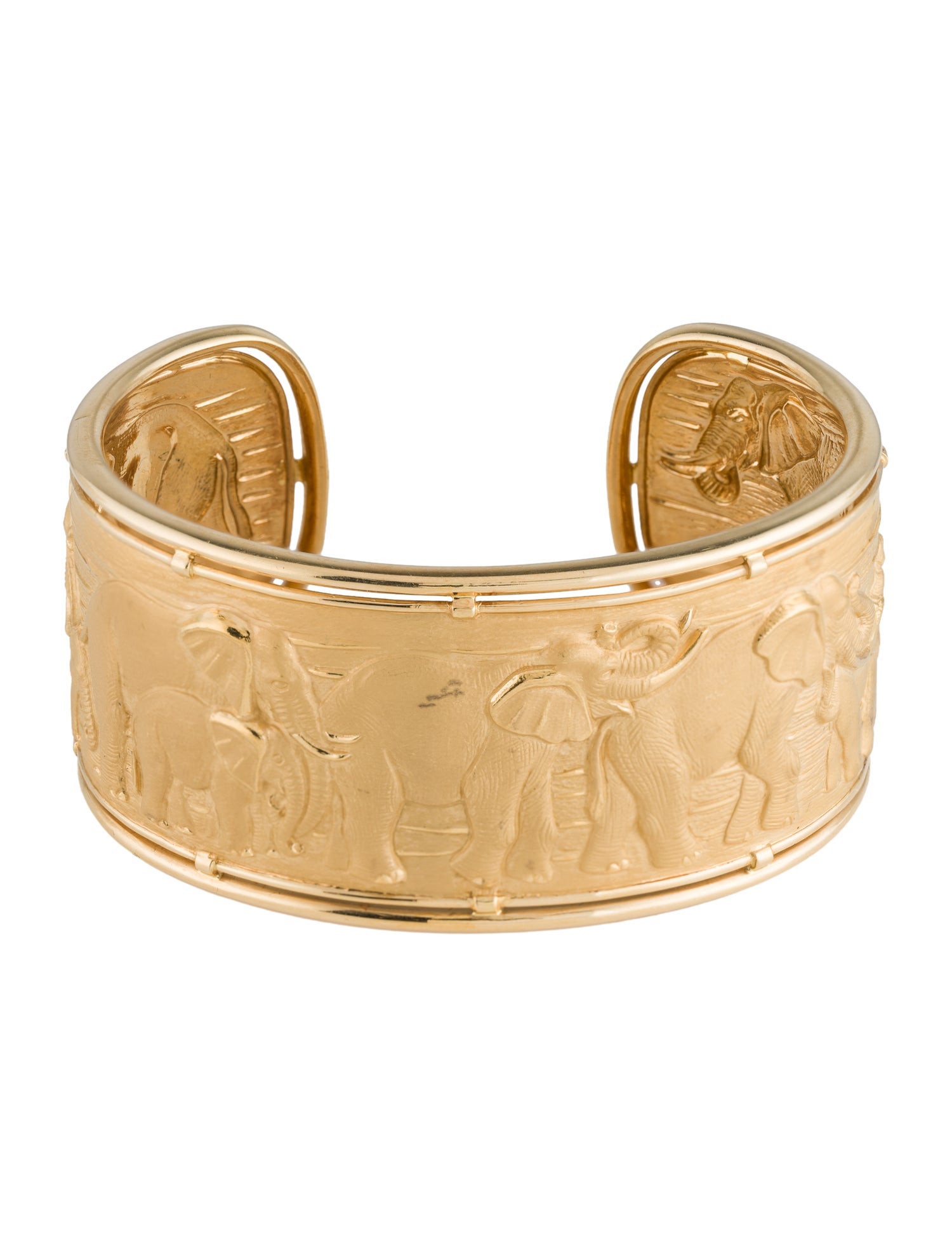 Carrera y Carrera Carrera Y Carrera 18K Elephant Cuff Bracelet