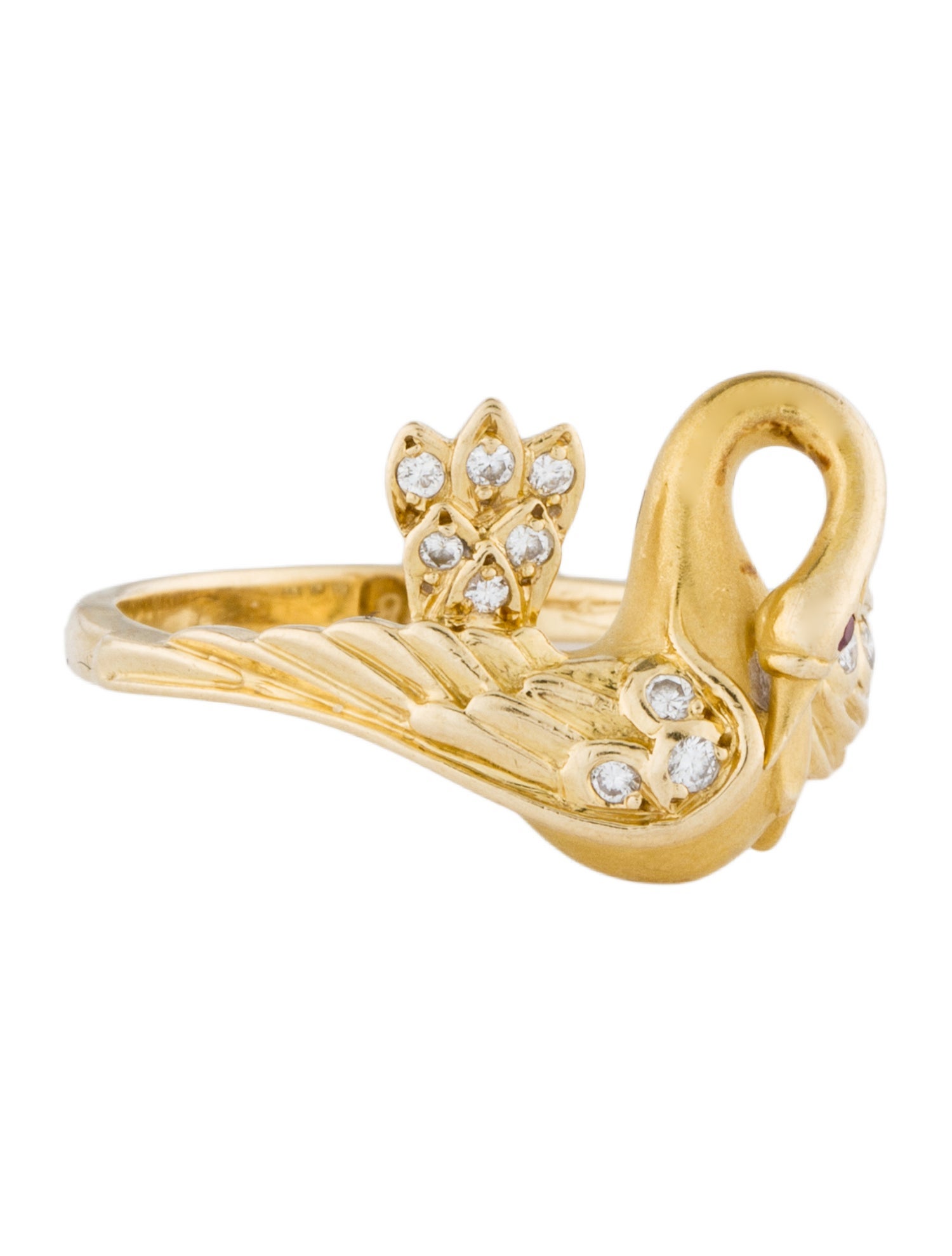 Carrera y Carrera 18K Diamond Swan Cocktail Ring