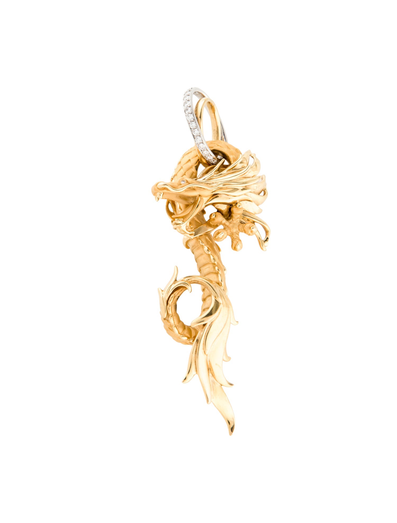 Carrera y Carrera 18K Diamond Dragon Pendant