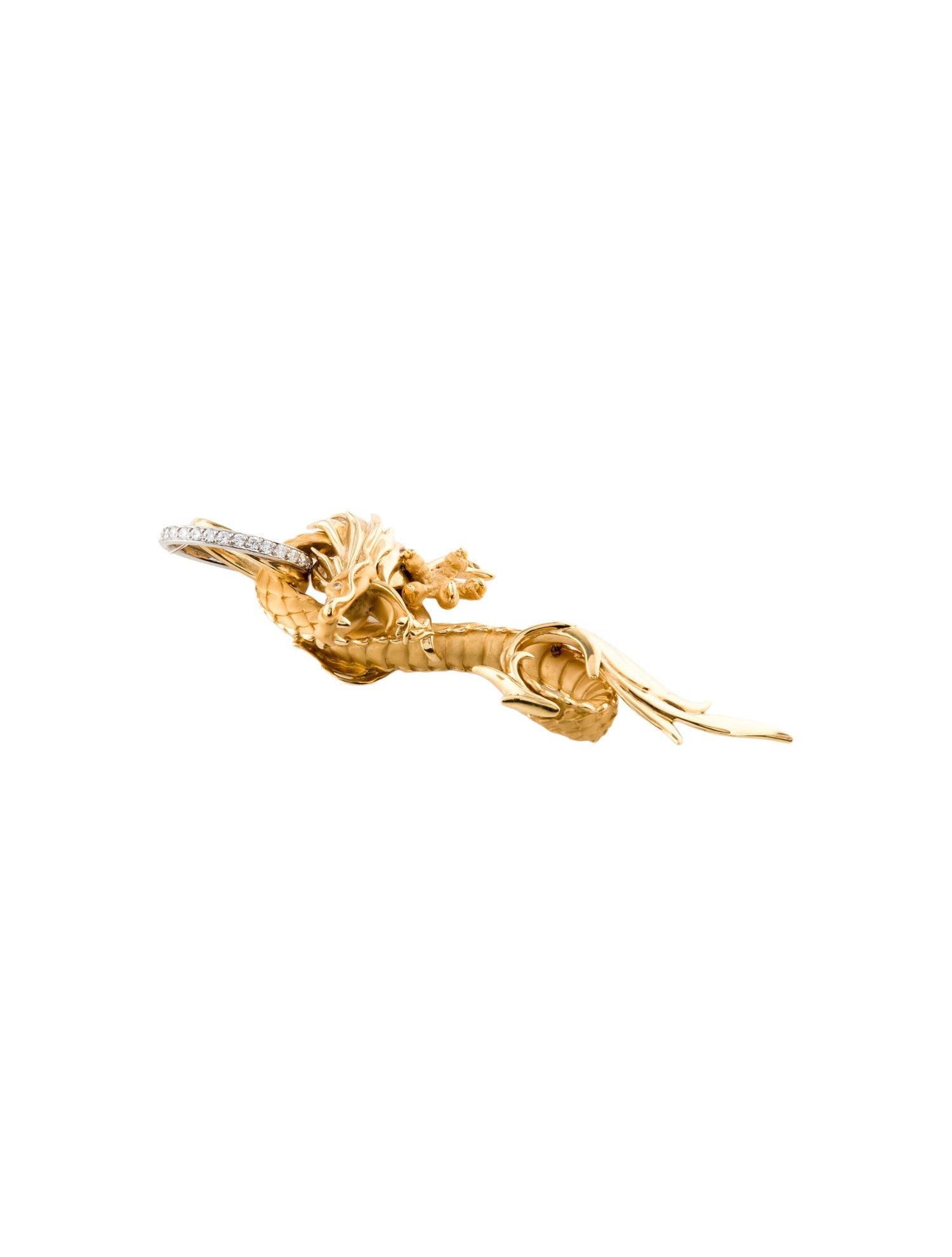 Carrera y Carrera 18K Diamond Dragon Pendant