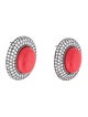 CZ by Kenneth Jay Lane Cubic Zirconia & Resin Earrings