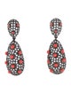 CZ by Kenneth Jay Lane Cubic Zirconia & Resin Teardrop Earrings