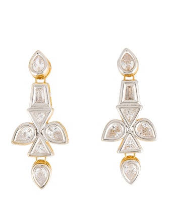 CZ by Kenneth Jay Lane Cubic Zirconia Oval Statement Drop Earrings