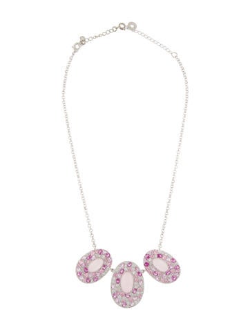 CZ by Kenneth Jay Lane Station Oval Crystal Necklace