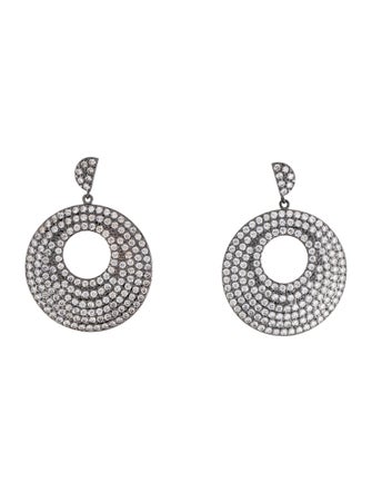 CZ by Kenneth Jay Lane Cubic Zirconia Circle Drop Earrings