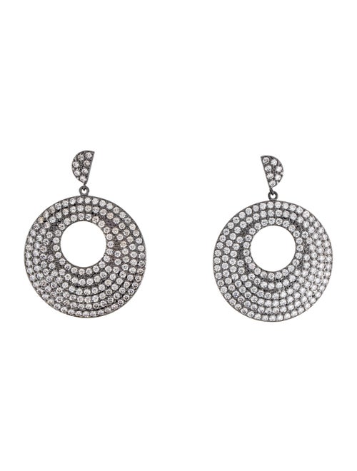 CZ by Kenneth Jay Lane Cubic Zirconia Circle Drop Earrings