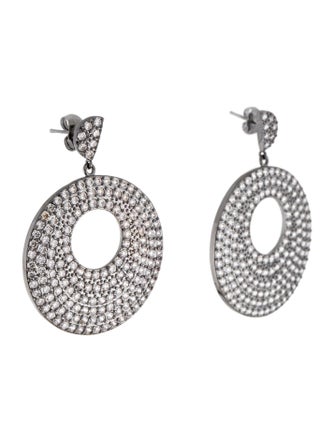 CZ by Kenneth Jay Lane Cubic Zirconia Circle Drop Earrings