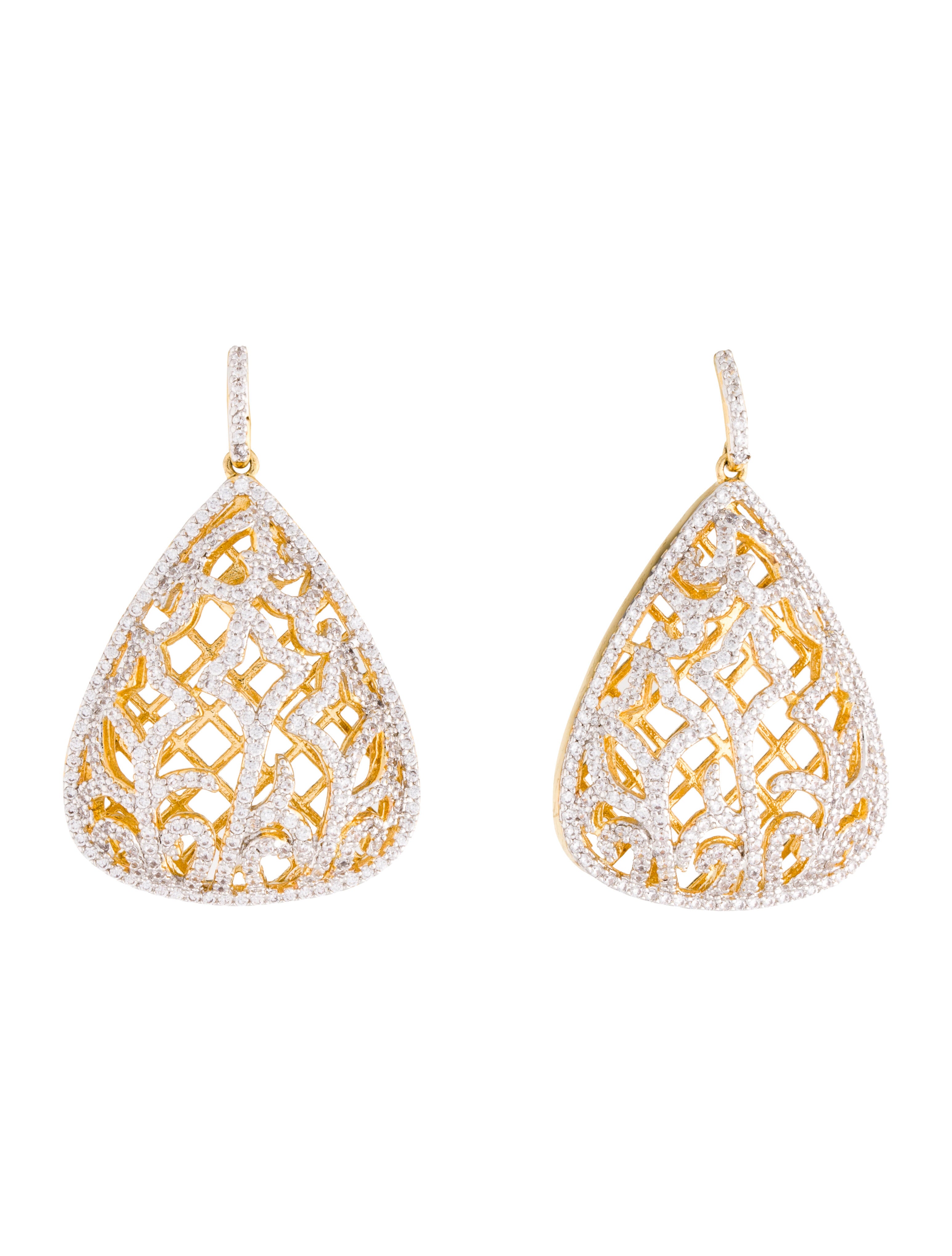 CZ by Kenneth Jay Lane Cubic Zirconia Drop Earrings